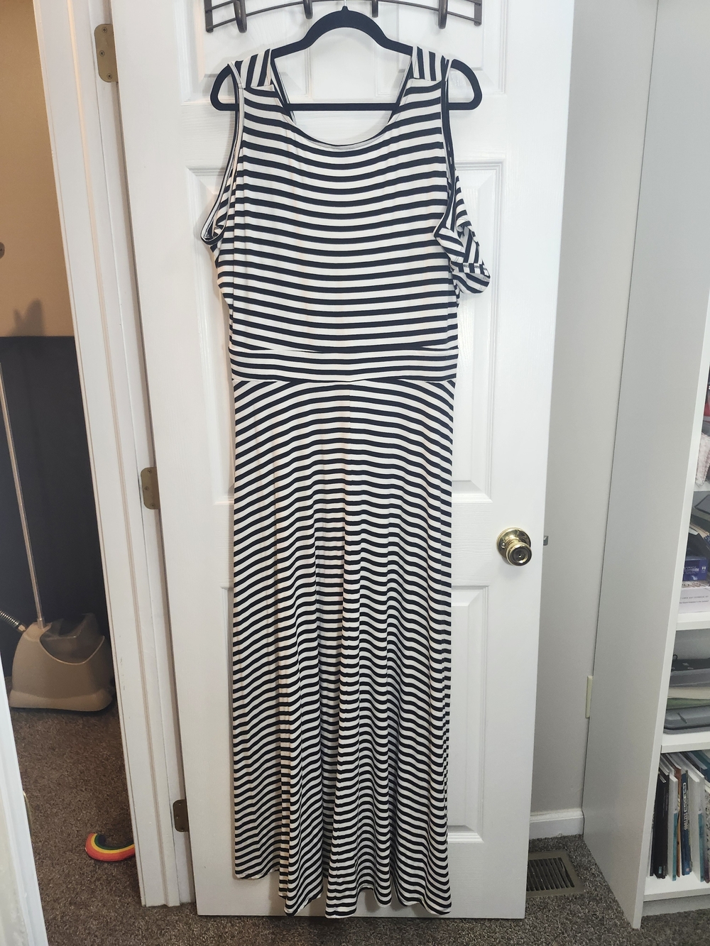 Neutral Maxi Dress Summer Bundle: Striped, Blue,& Charcoal | 3X, 2 NWT, 1 NWOT - Picture 11 of 13